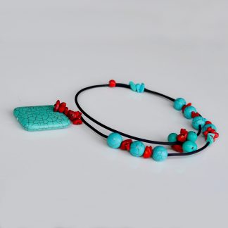Versatile Turquoise and Coral Necklace